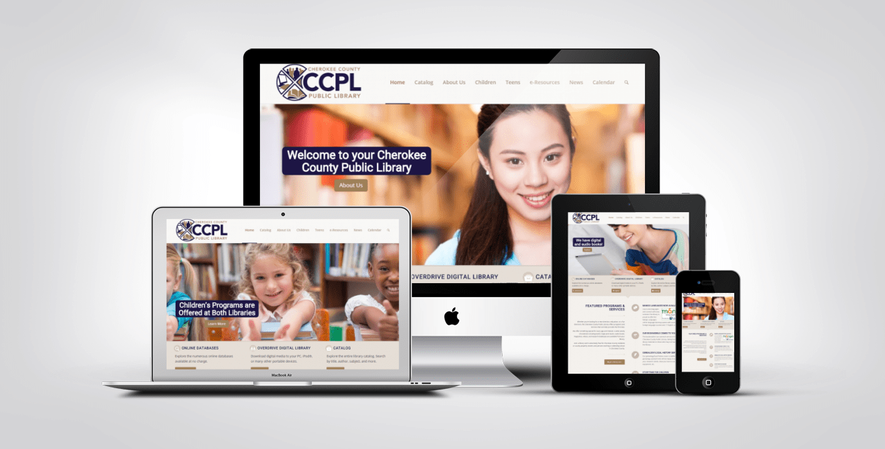 Cherokee County Public Library 15 Web Design Portfolio Example