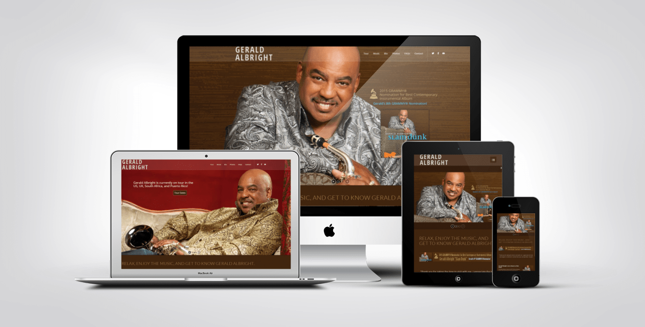 Gerald Albright Web Design Portfolio Example