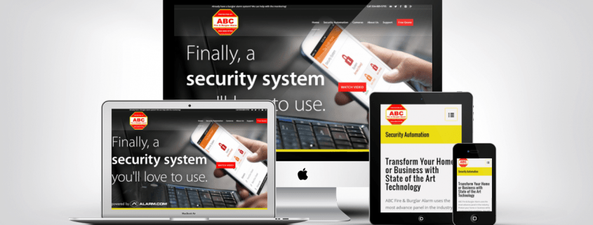 ABC Fire & Burglar Alarm 1 Website Design Portfolio Example