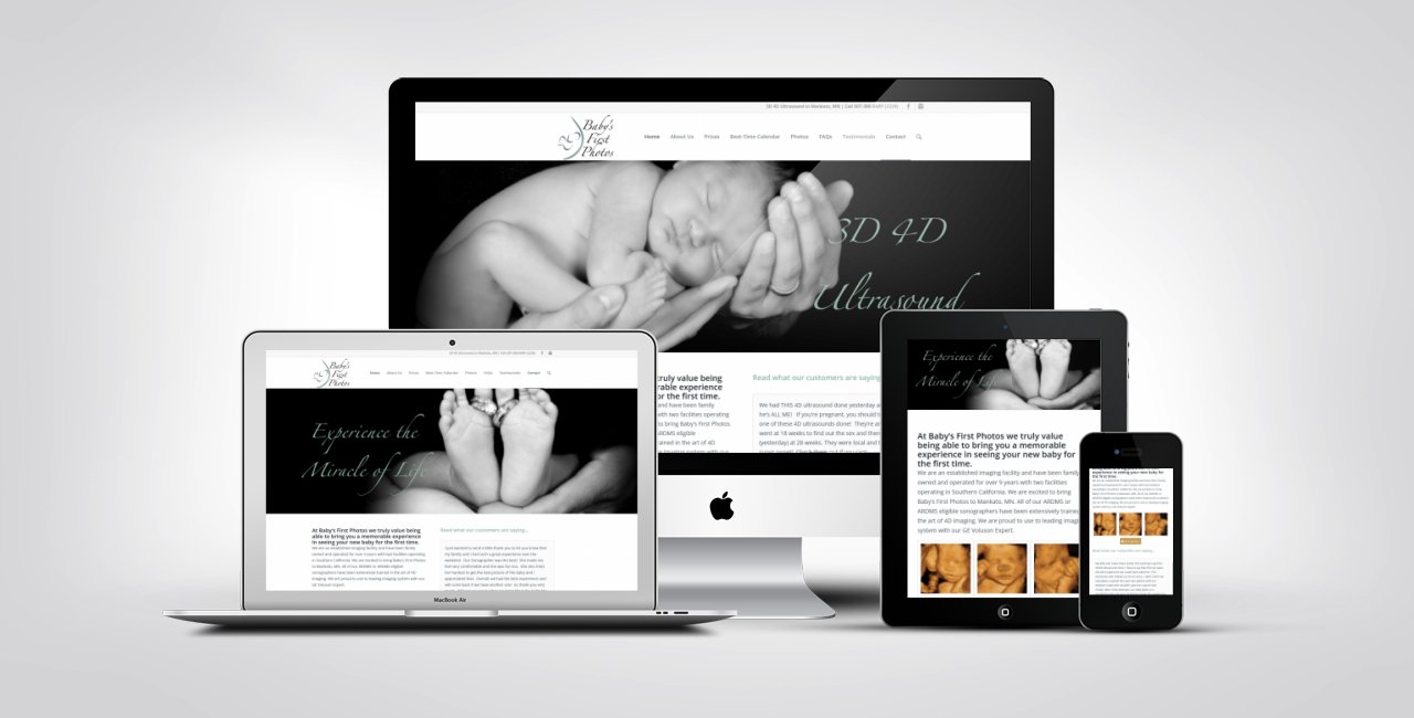 Baby's First Photos 3 4D Ultrasound Web Design