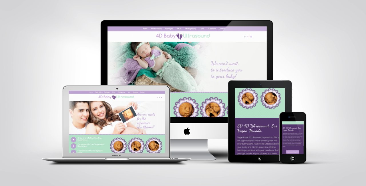 Vegas Baby 12 Ultrasound website design